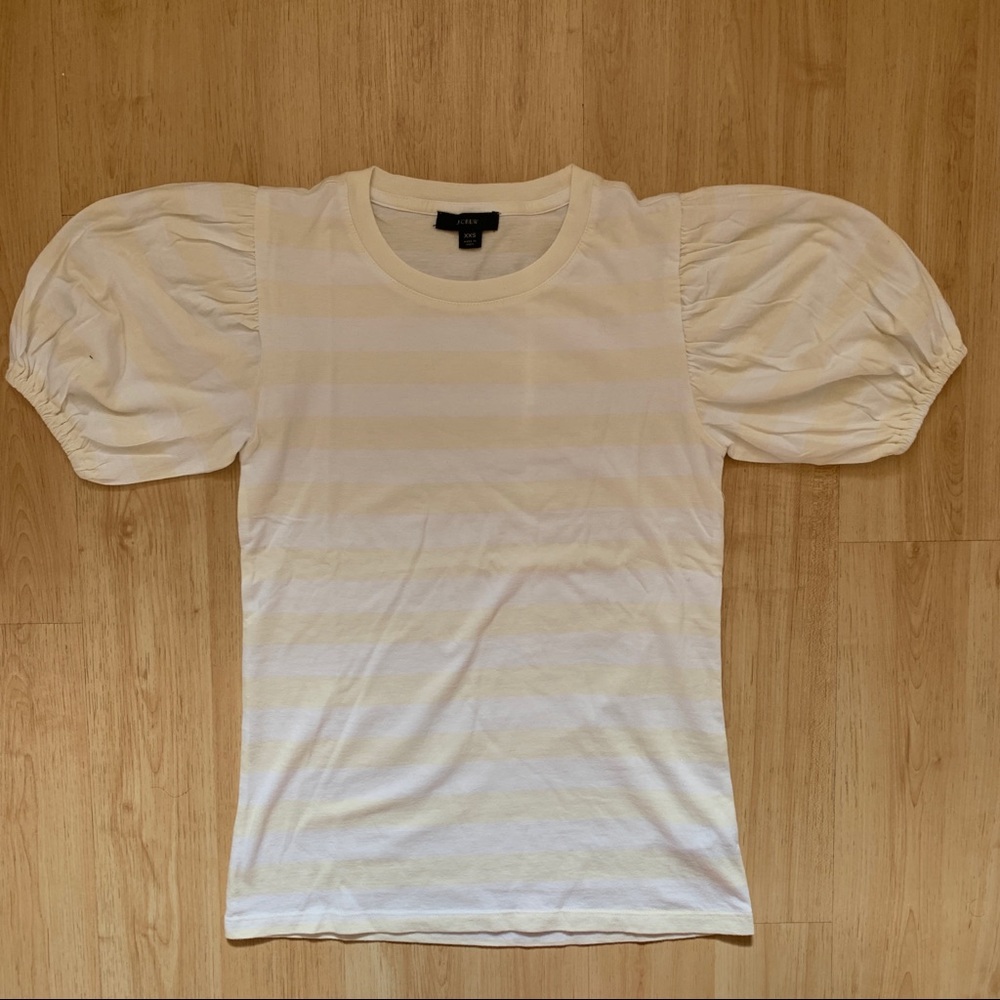 NWT! Jcrew Puff-sleeve broken-in jersey T-shirt